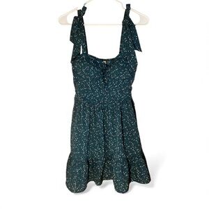 Green Floral Mid Length Dress Size M